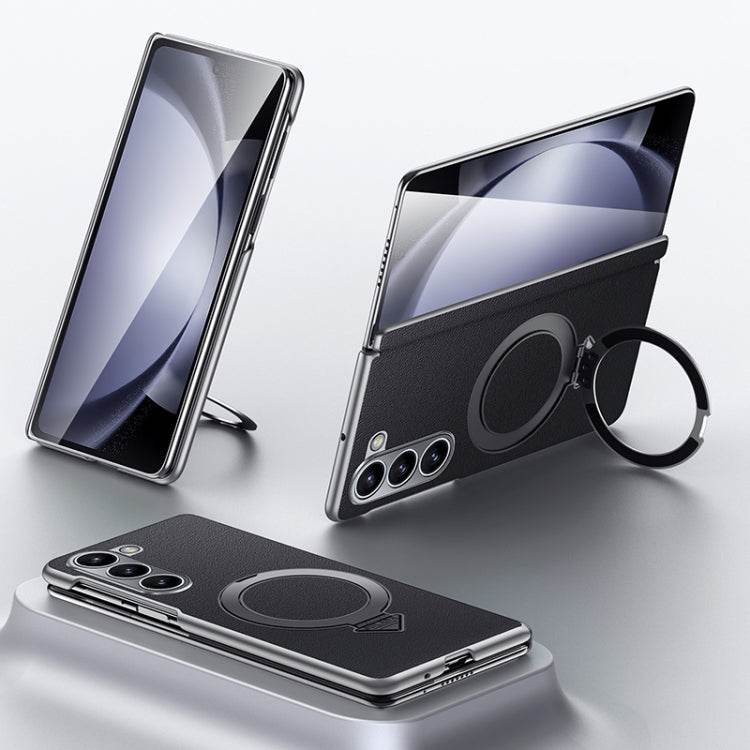 Galaxy Z Fold7 Infinity Luxe Leather Kickstand Case - Million Cases 