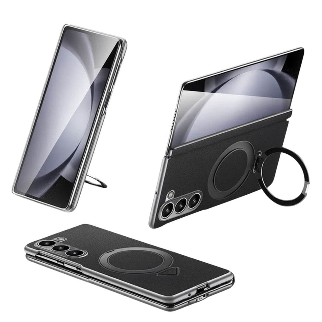 Galaxy Z Fold7 Infinity Luxe Leather Kickstand Case - Million Cases 