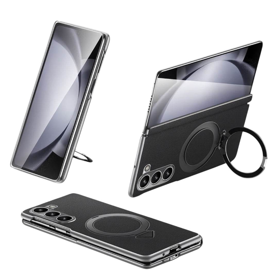 Galaxy Z Fold7 Infinity Luxe Leather Kickstand Case - Million Cases 