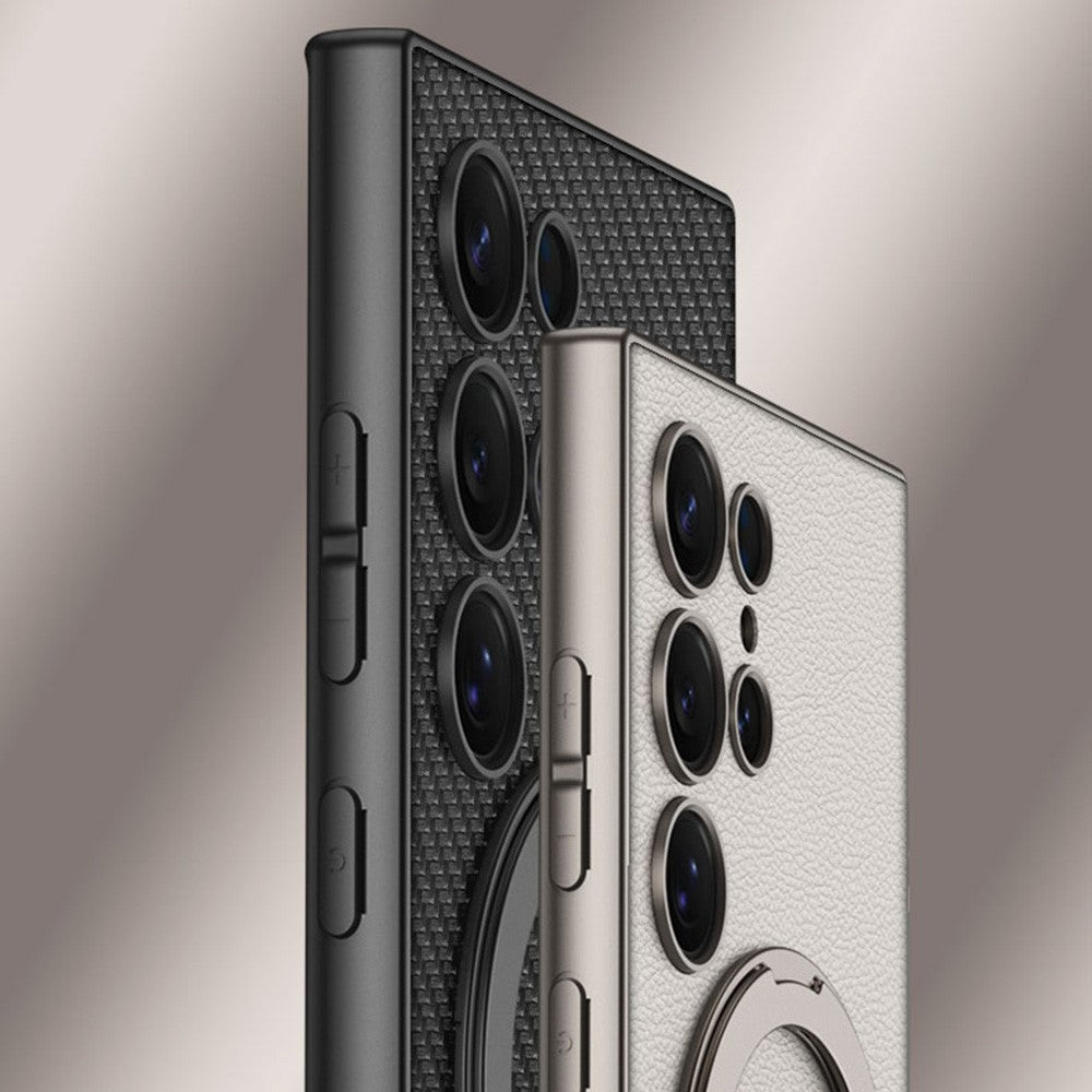 Premium Rotatable 360° Alloy Bracket Magnetic Charging Case.