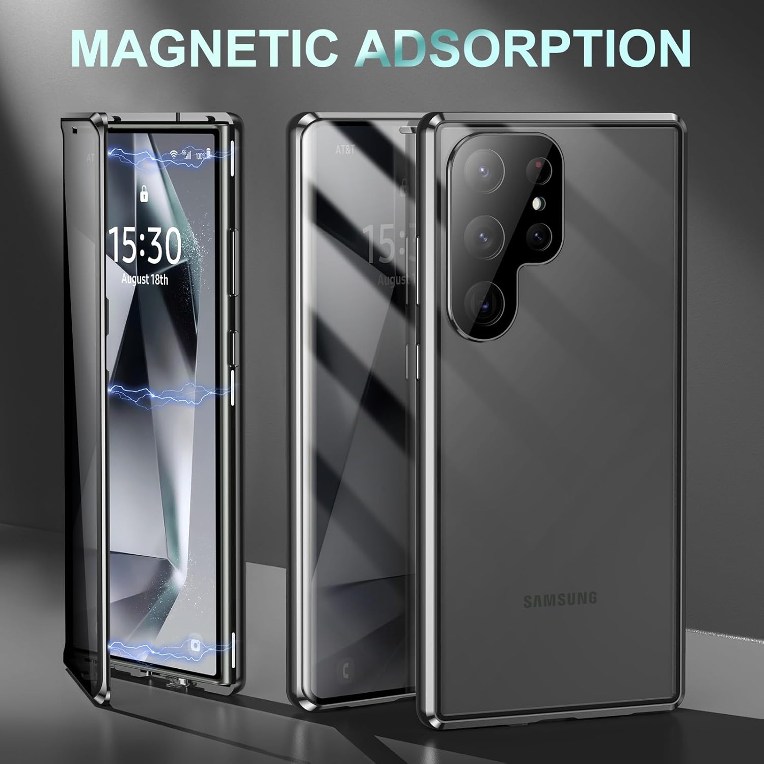 Dual Privacy Glass Metal Bumper Case  - 360 Protection