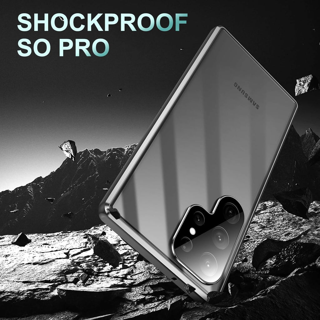 Dual Privacy Glass Metal Bumper Case  - 360 Protection