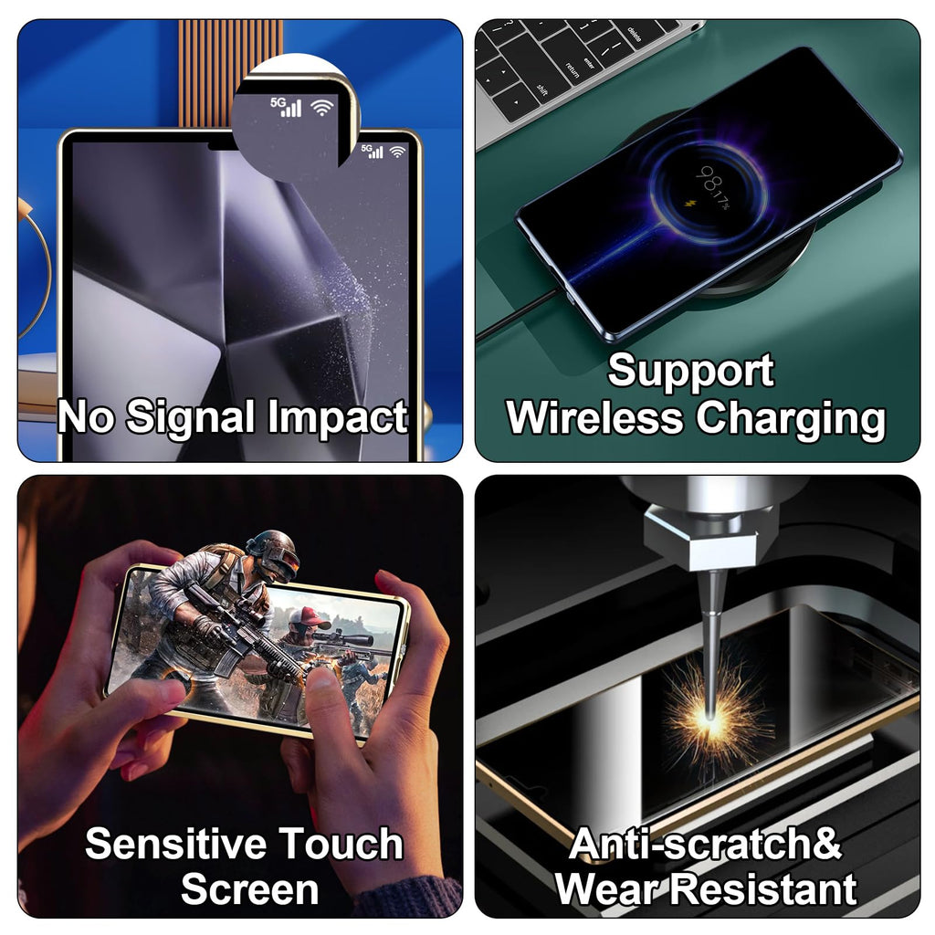 Dual Privacy Glass Metal Bumper Case  - 360 Protection