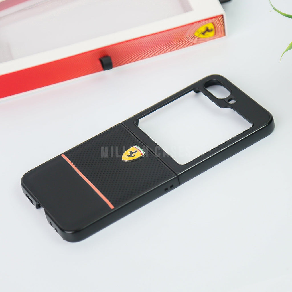 Galaxy Z Flip5 Premium Leather Ferrari Case