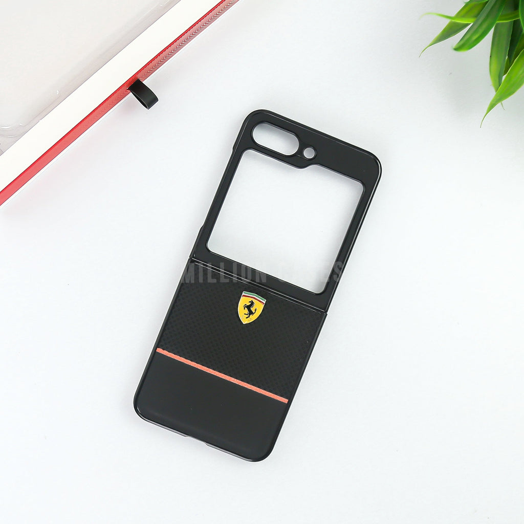 Galaxy Z Flip5 Premium Leather Ferrari Case