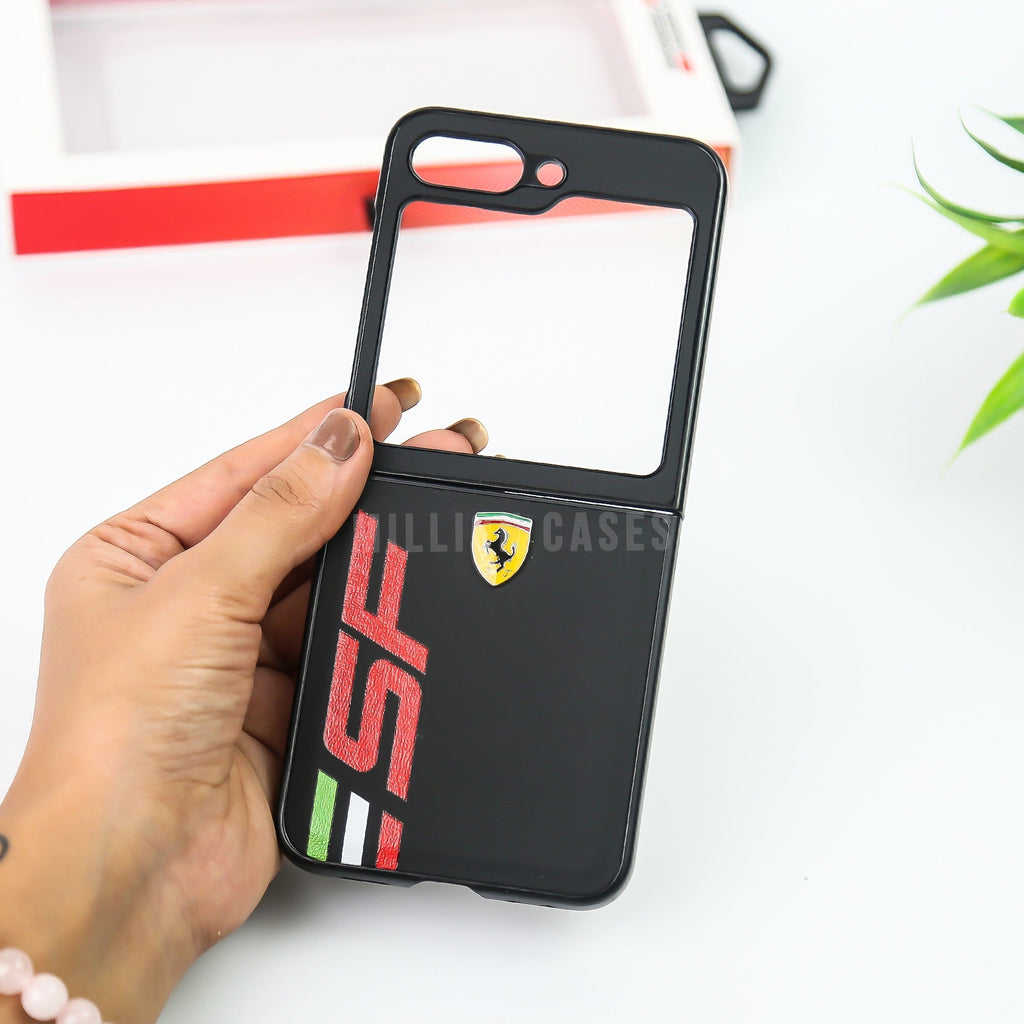 Galaxy Z Flip5 Premium Leather Ferrari Case