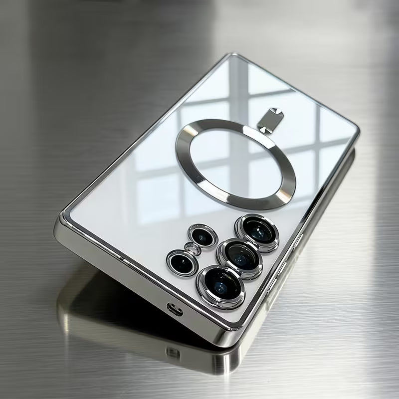 Galaxy Infinity Clear Magnetic Case (silver)