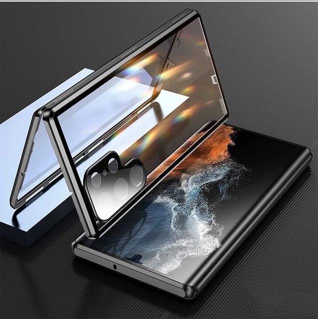 Dual Privacy Glass Metal Bumper Case  - 360 Protection