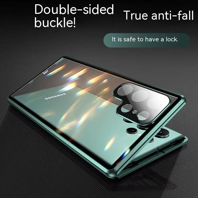 Dual Privacy Glass Metal Bumper Case  - 360 Protection