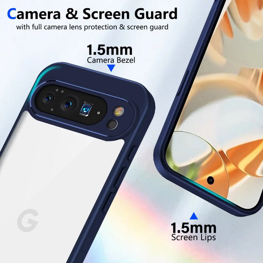 Clear Hybrid Case with Shockproof Bumper - The Pixel Store