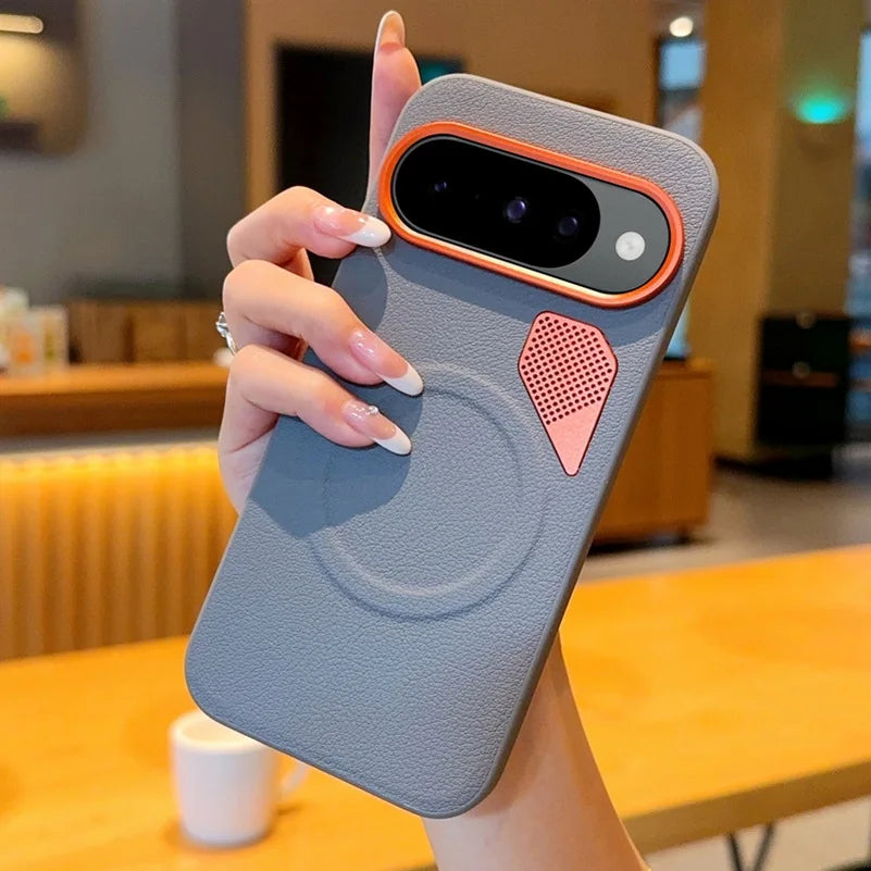 Leather Grip MagSafe Case - The Pixel Store