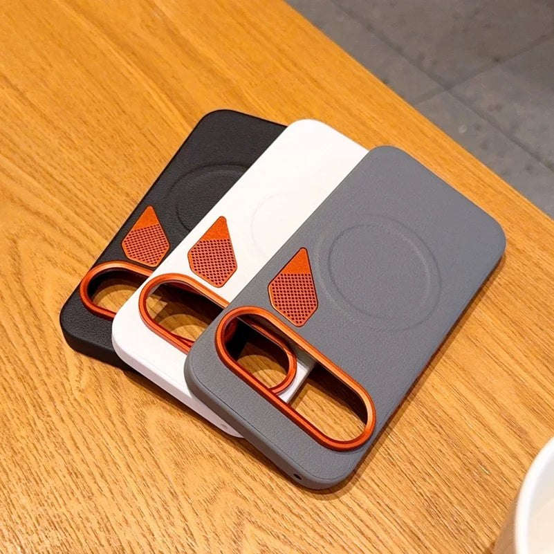 Leather Grip MagSafe Case - The Pixel Store