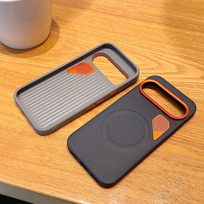 Leather Grip MagSafe Case - The Pixel Store