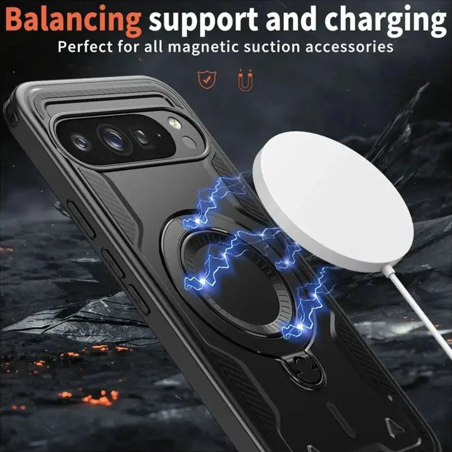 Magnetic Ring Case with 360° Grip - The Pixel Store