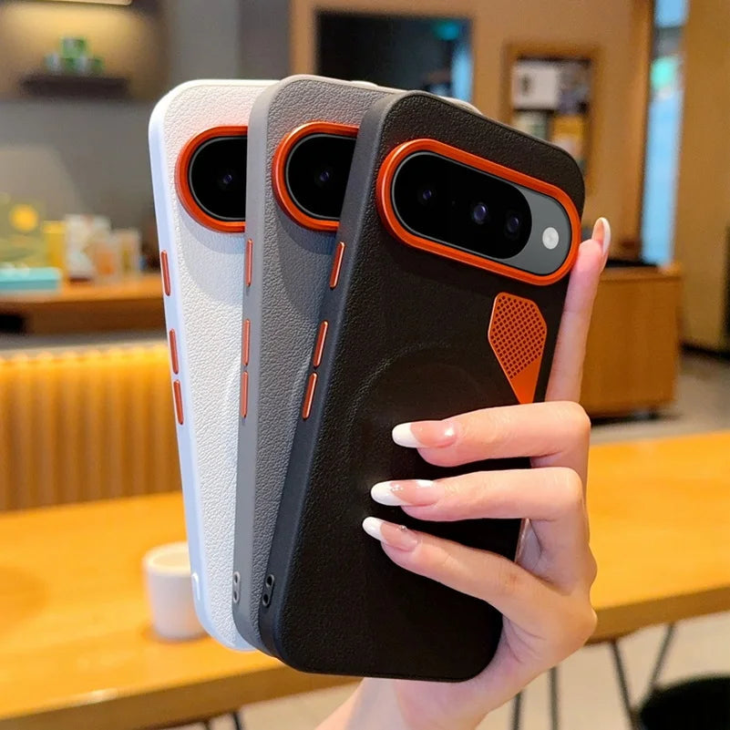 Leather Grip MagSafe Case - The Pixel Store