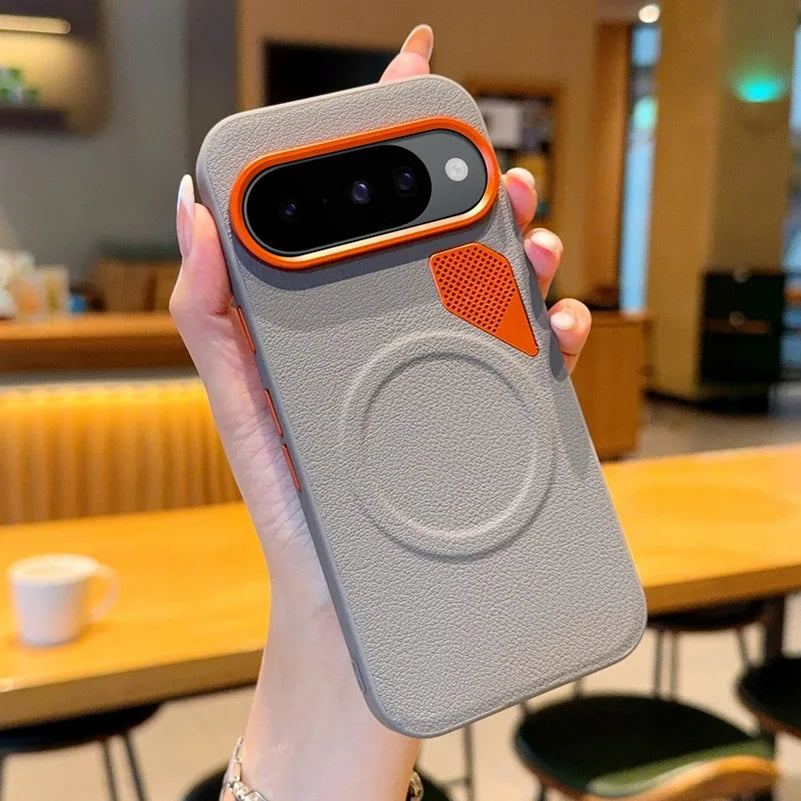 Leather Grip MagSafe Case - The Pixel Store