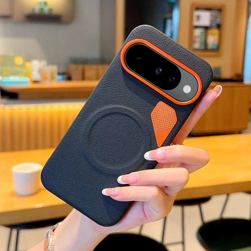 Leather Grip MagSafe Case - The Pixel Store