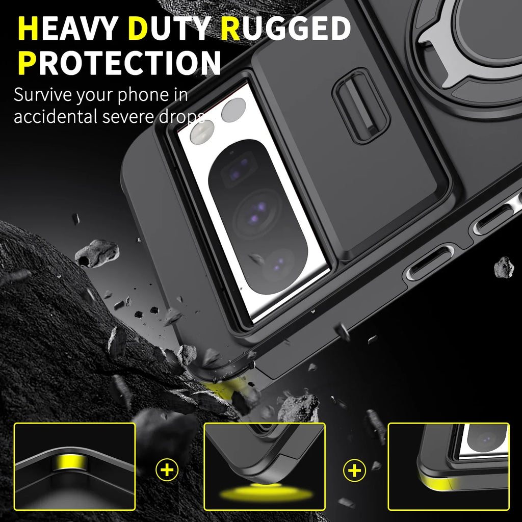 Magnetic Armor Case with Kickstand - The Pixel Store