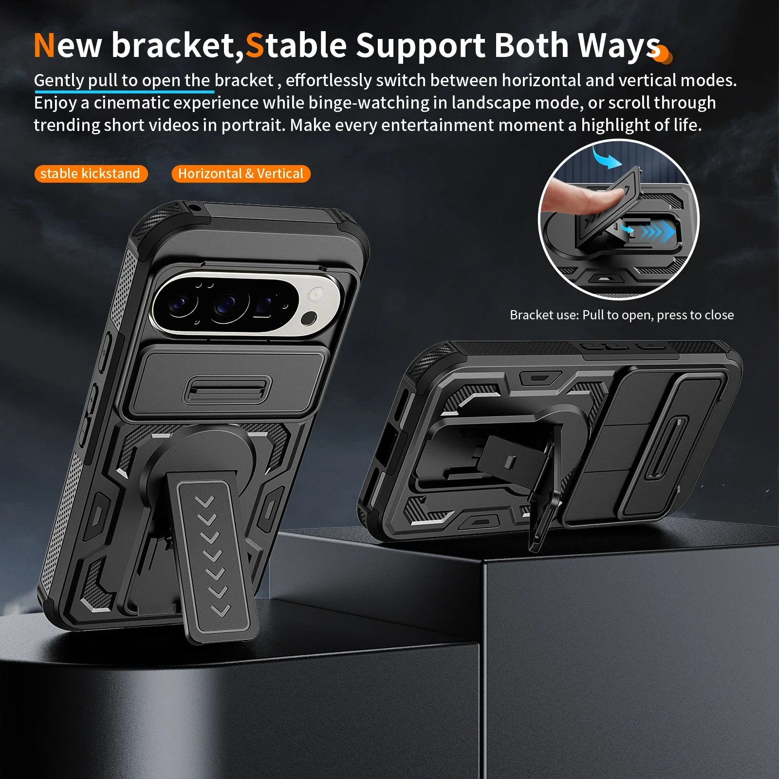 Shockproof Case with Stand & Lens Protector