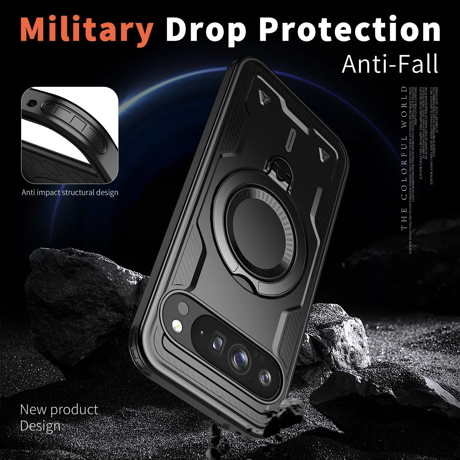 Magnetic Ring Case with 360° Grip - The Pixel Store