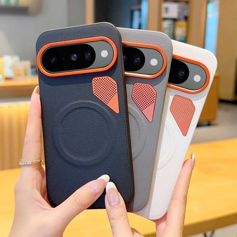 Leather Grip MagSafe Case - The Pixel Store