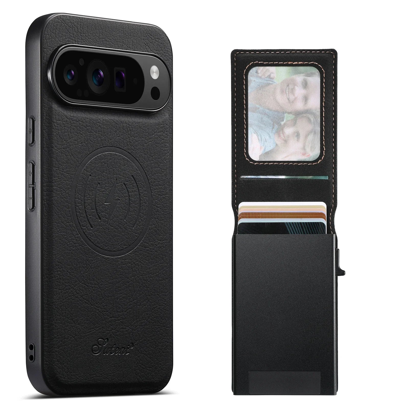 Leather Case with Detachable Wallet Stand For Pixel Series