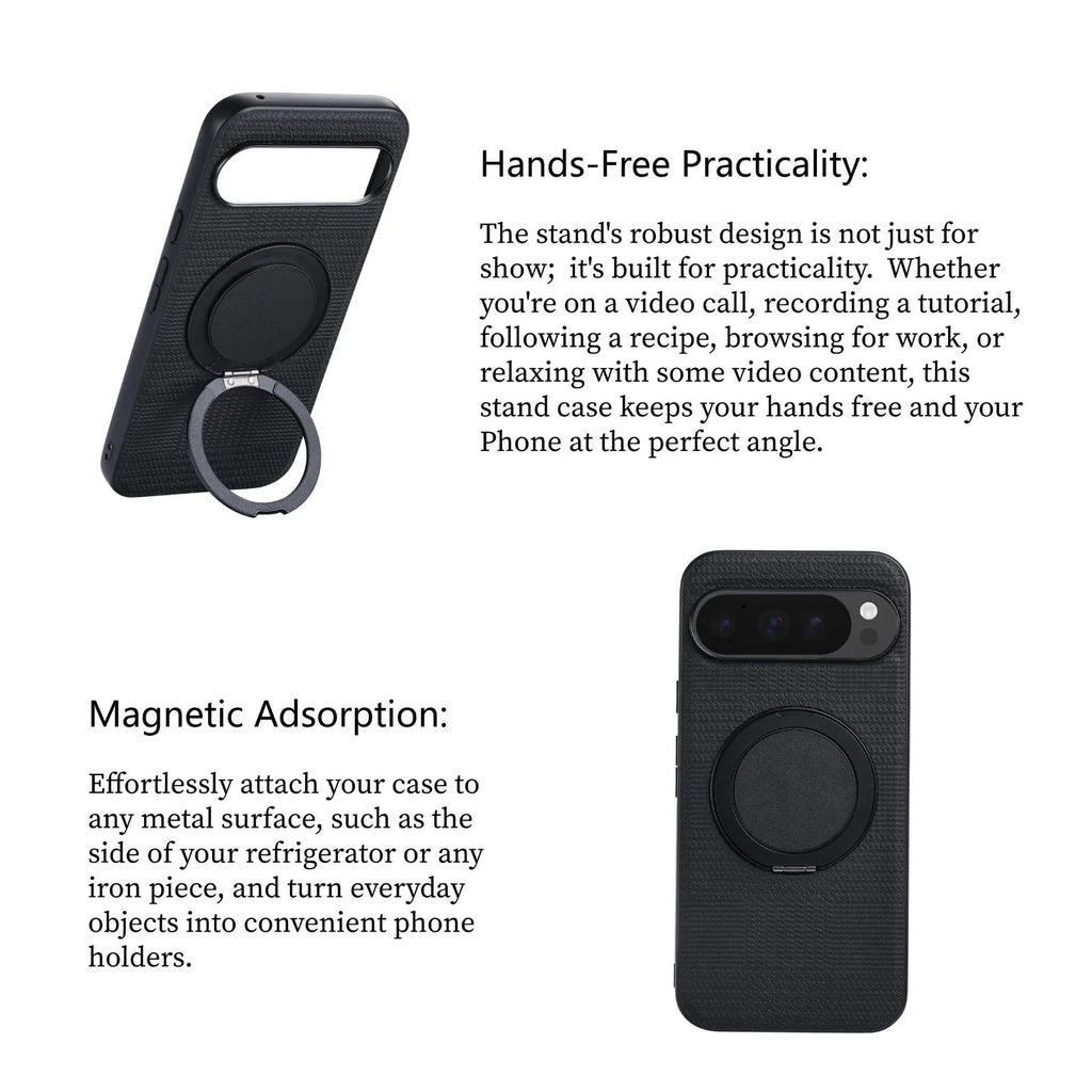 Premium woven texture of Prestige Weave MagSafe Kickstand Case